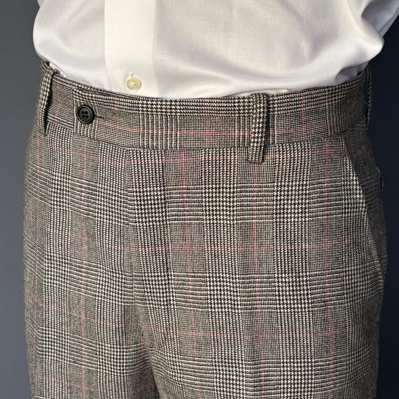 1970s 2 Piece Disco Era Glenn Plaid Suit | Size 37R 30W | Vintage Bellbottom - Picture 8 of 16